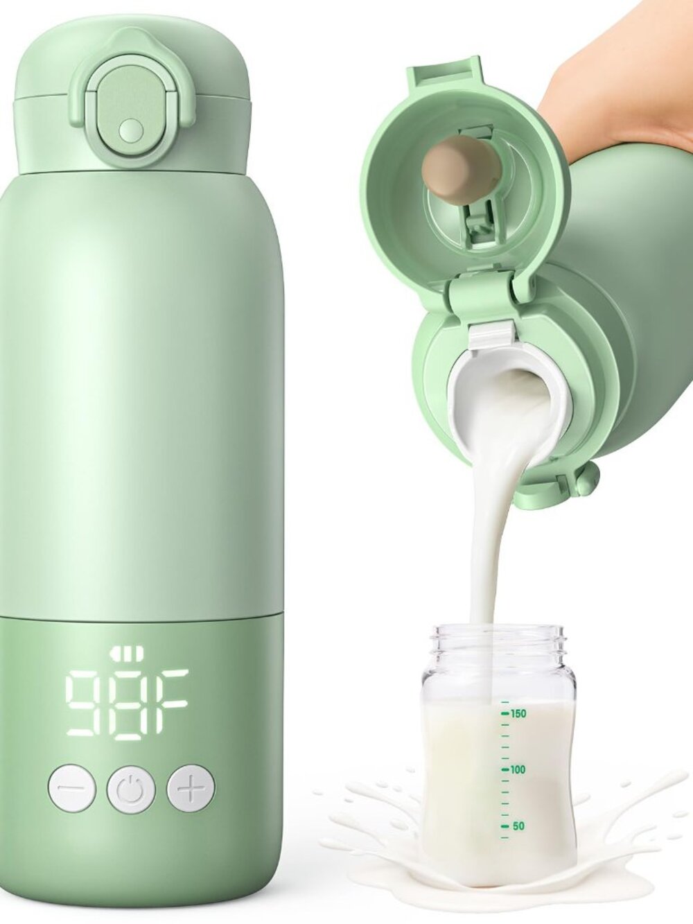 New in box Portable Bottle Warmer for Travel 12oz– 80W Fast Heating, 316 Stainle